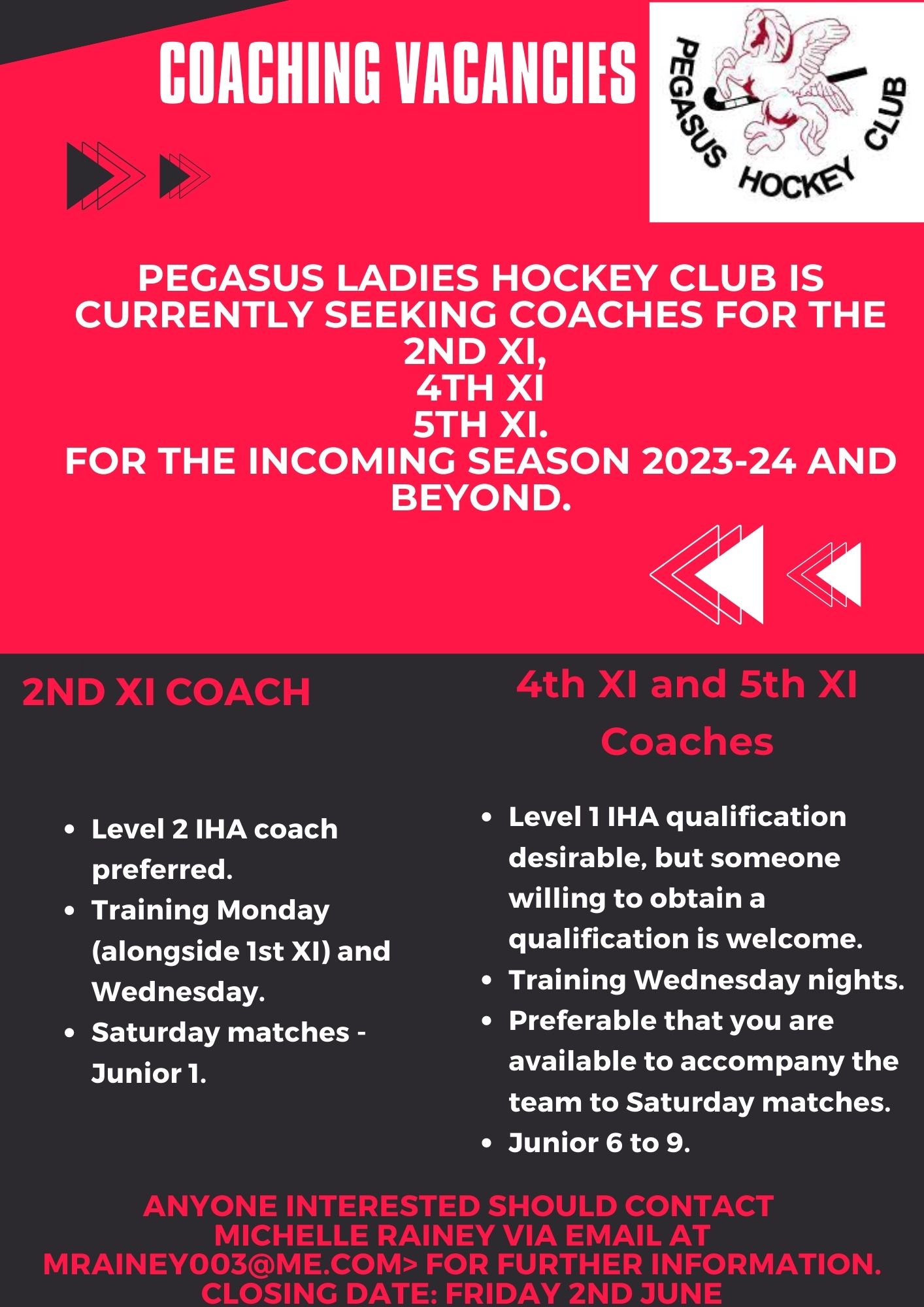 Coaching Vacancies Ulster Hockey