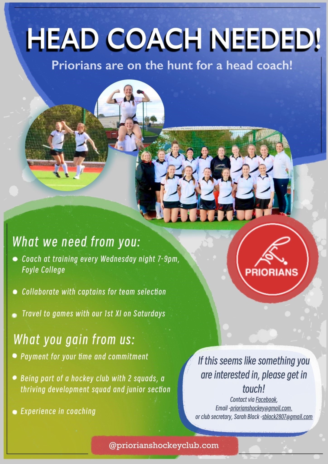 Coaching Vacancies Ulster Hockey